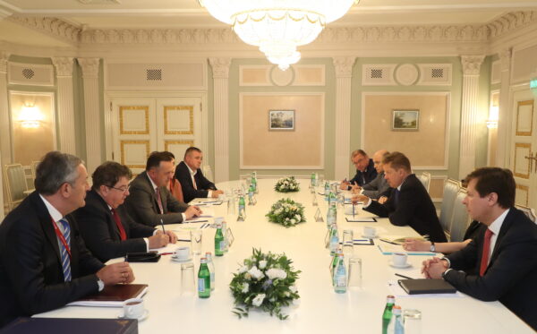 Alexey Miller and Serbian Minister of Mining and Energy Aleksandar Antic review status of joint projects