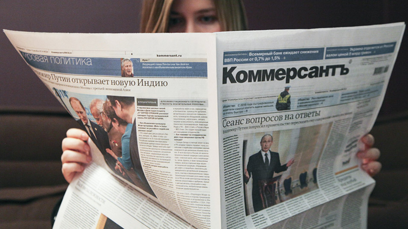 Russia’s Kommersant Faces Fines for Disseminating State Secrets – Reports