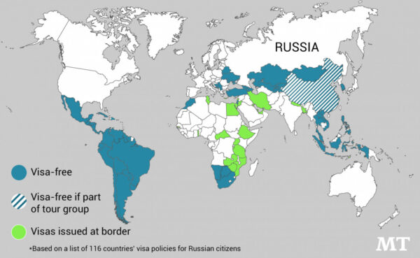 Russian Passport Drops in Worldwide Ease-of-Travel Ranking