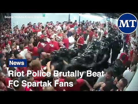 Riot Police Brutally Beat FC Spartak Fans