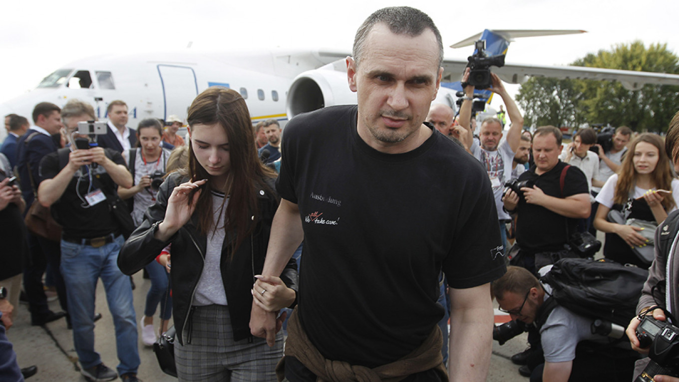 Back in Ukraine, Sentsov Plans to Make More Films and Speak Up for Prisoners in Russia