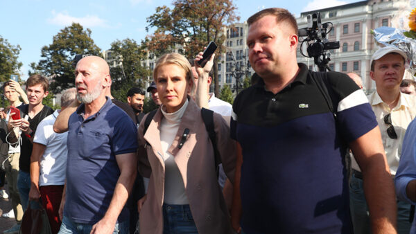 Russian Opposition Activist Sobol Detained Following Moscow Protest