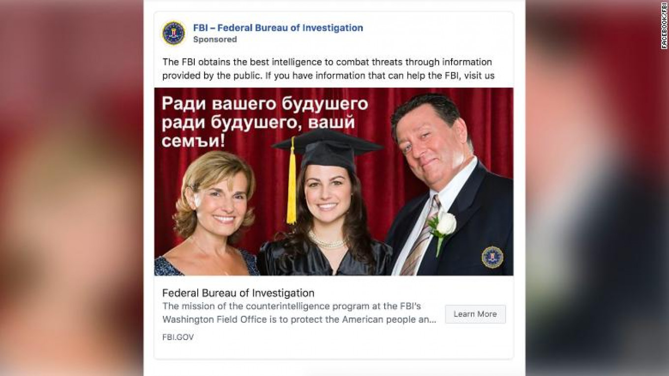 FBI Recruits D.C.-Area Russians With Russian-Language Facebook Ads