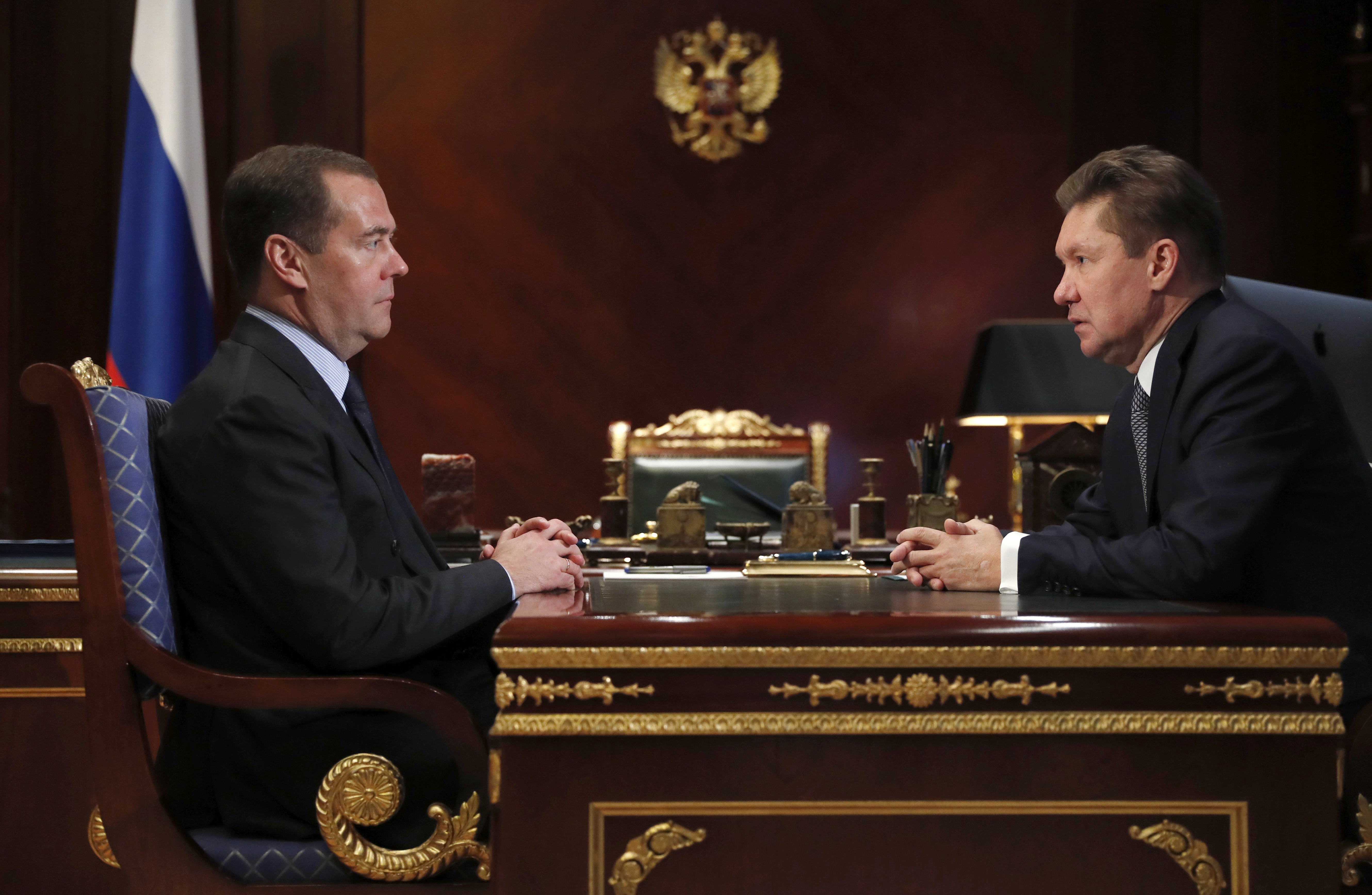 Working meeting held between Dmitry Medvedev and Alexey Miller