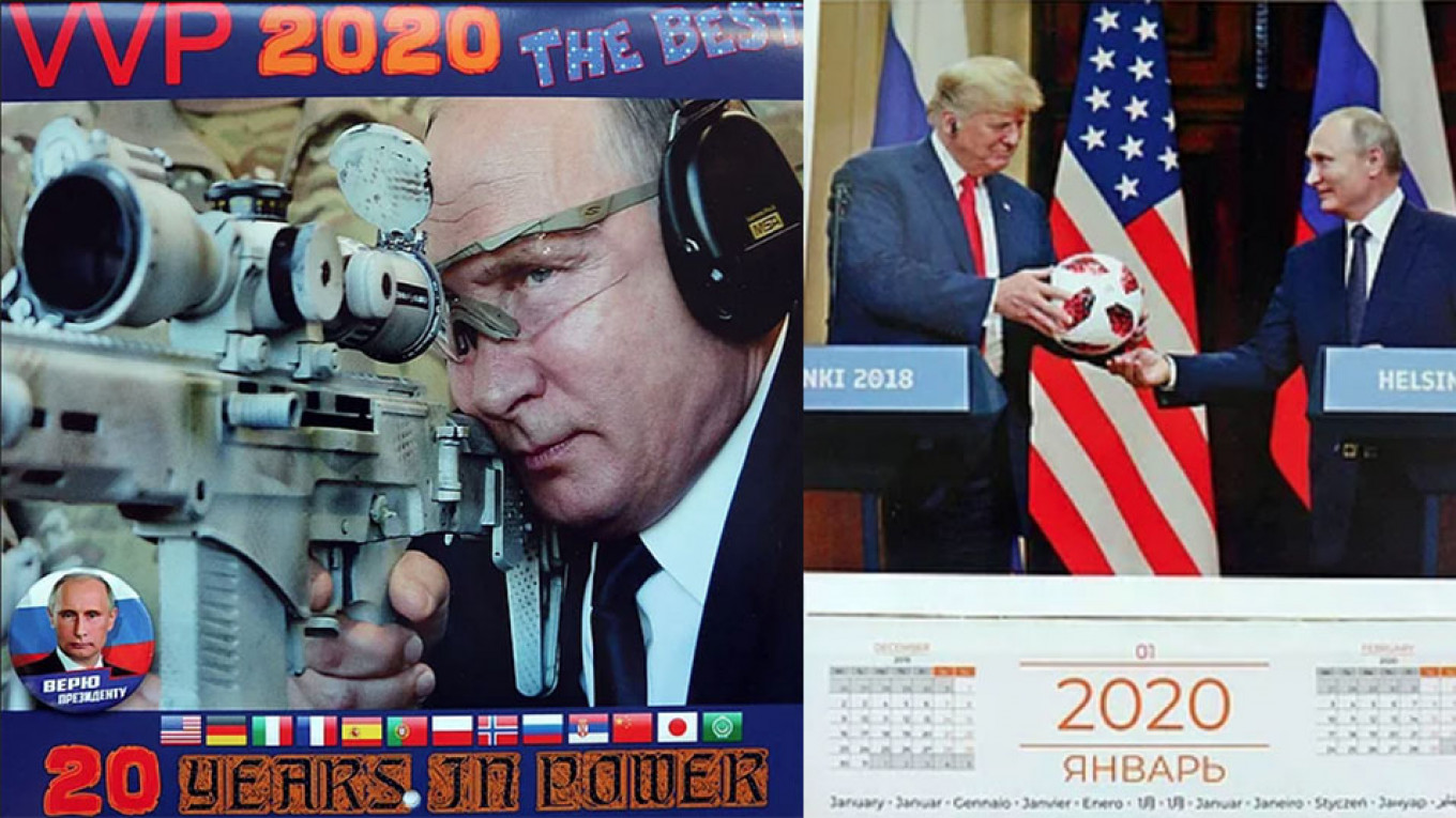 Putin’s 2020 Calendar Shows a Less Shirtless Side of Russia’s President