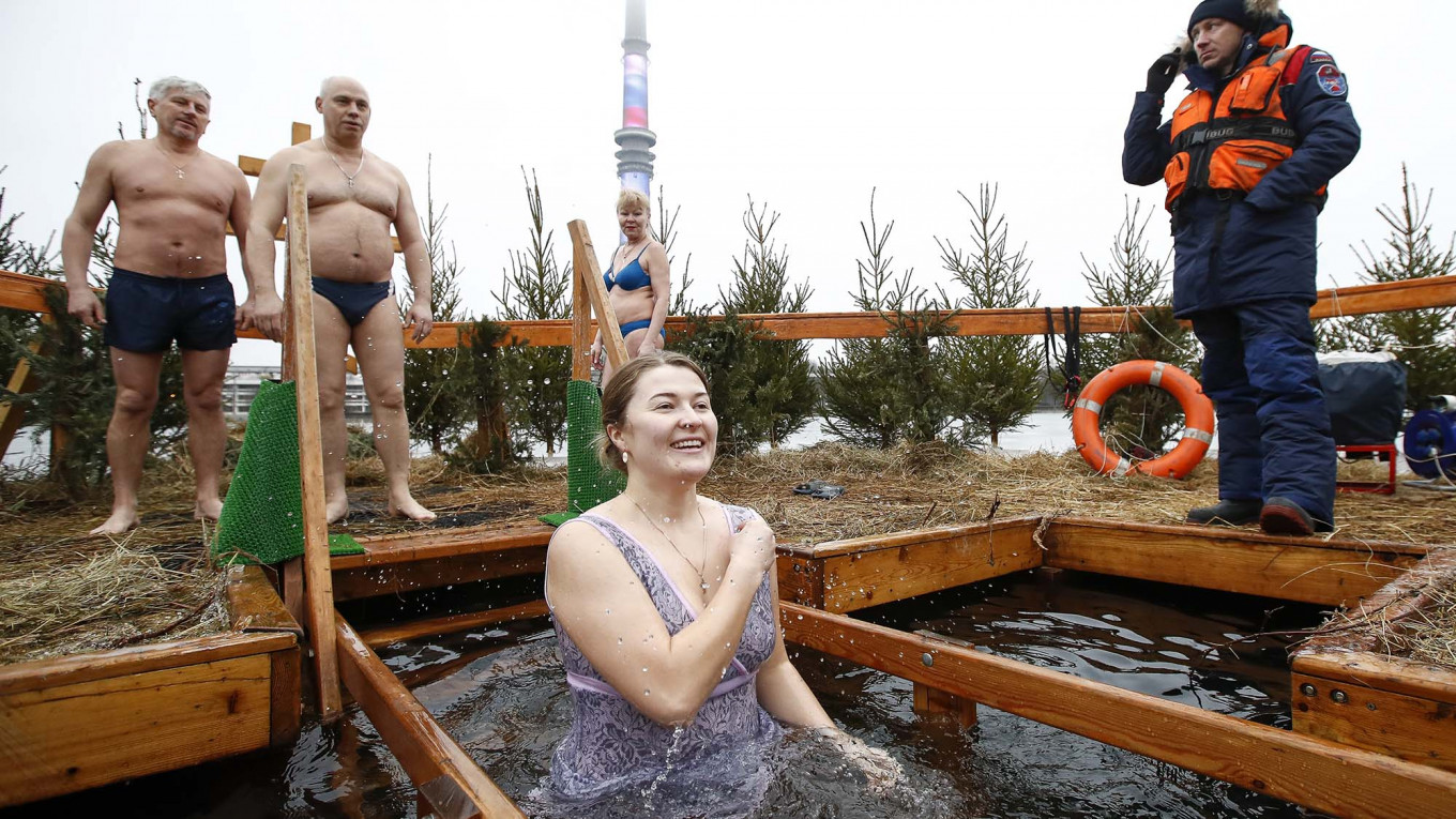 Russians Take a Frozen Dip to Celebrate Epiphany