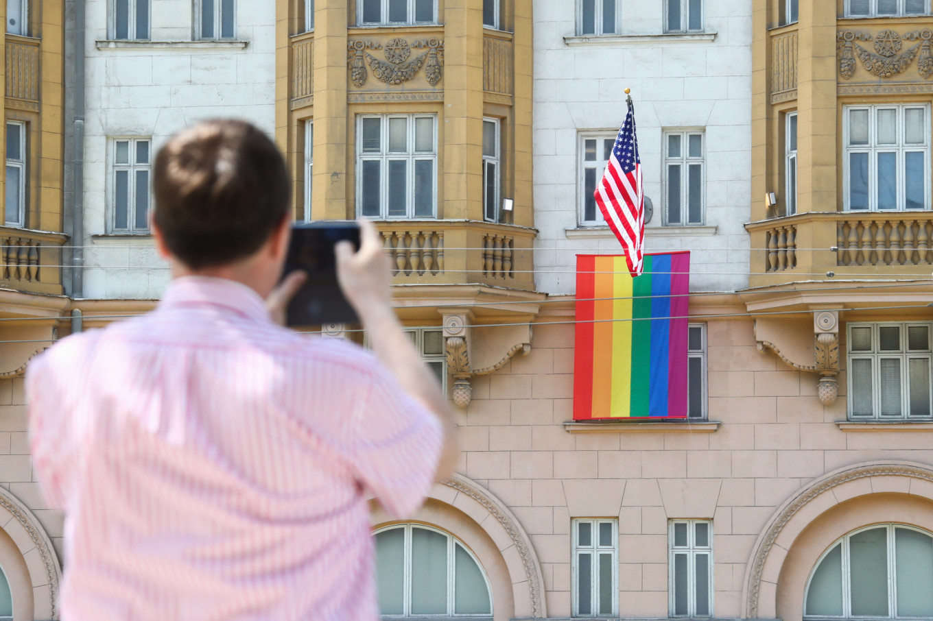 Putin Mocks U.S. Embassy Rainbow Flag