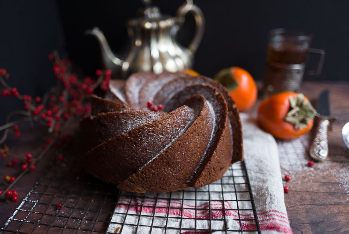 Welcome Russian Winter with Persimmon Spice Cake