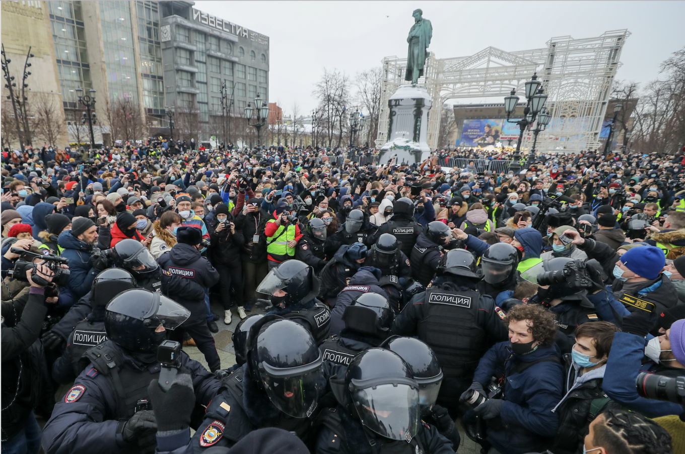 Protests for Jailed Kremlin Critic Navalny Sweep Russia