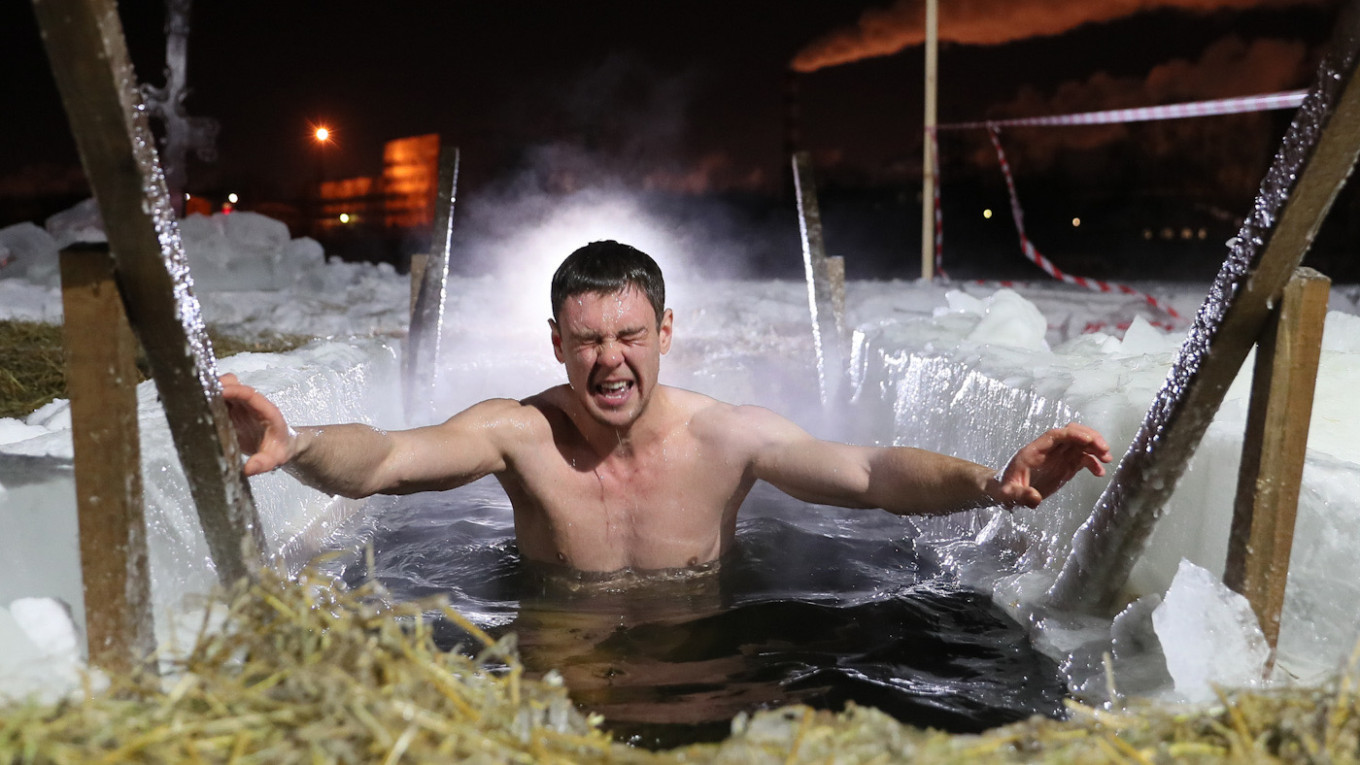 Russians Celebrate Epiphany With a Bone-Chilling Bath