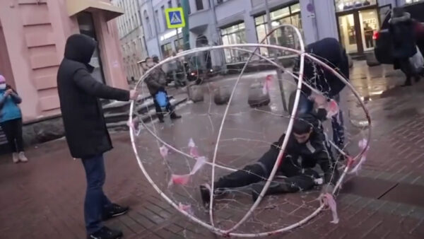Barbed-Wire Police Protest Lands Russian Performance Artist in Jail