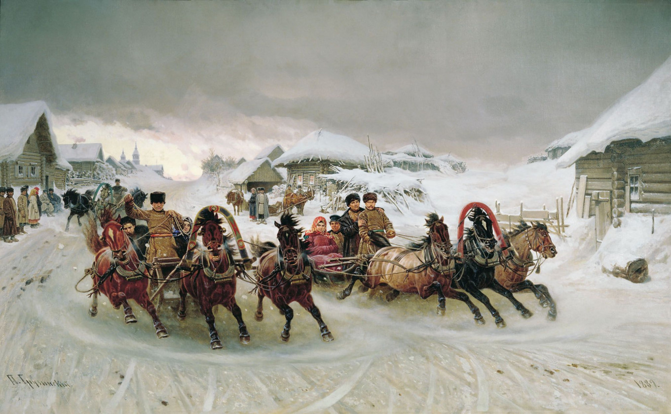  "Maslenitsa" by Pyotr Gruzinsky, 1889 Wikicommons 