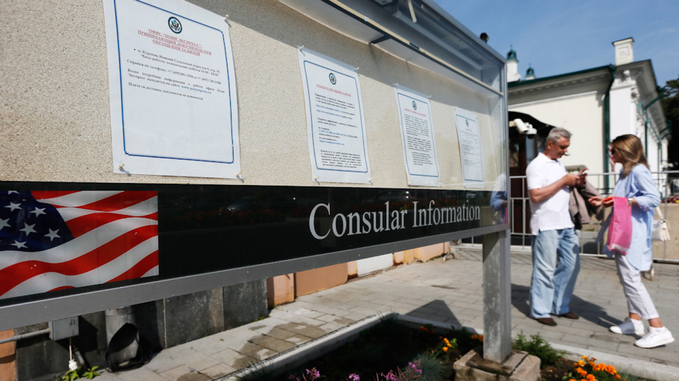 U.S. Slashes Visa Services at Consulates in Russia