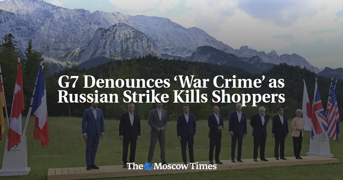 G7 Denounces ‘War Crime’ as Russian Strike Kills Shoppers