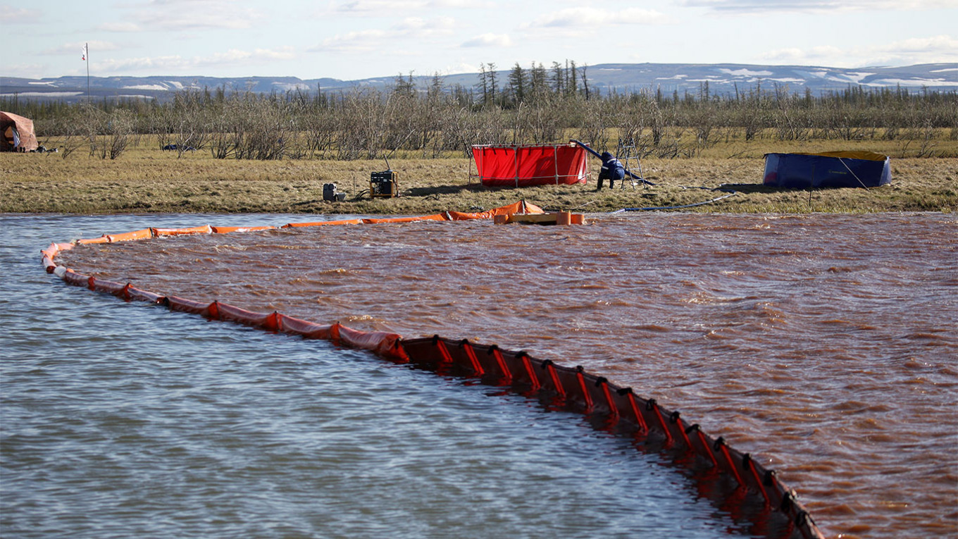 Two Years After Huge Arctic Spill, River Water in Norilsk Is Still Red From Diesel Fuel