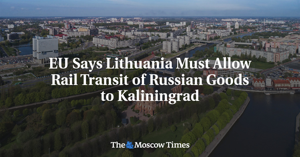 EU Says Lithuania Must Allow Rail Transit of Russian Goods to Kaliningrad