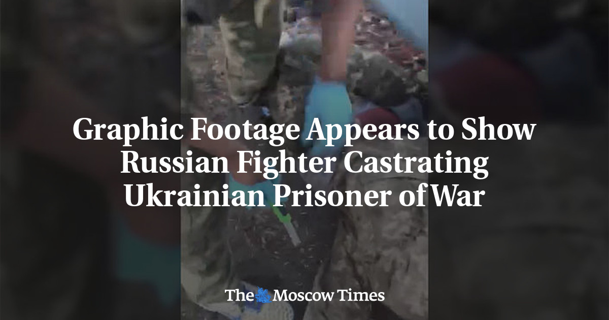 Graphic Footage Appears to Show Russian Fighter Castrating Ukrainian Prisoner of War