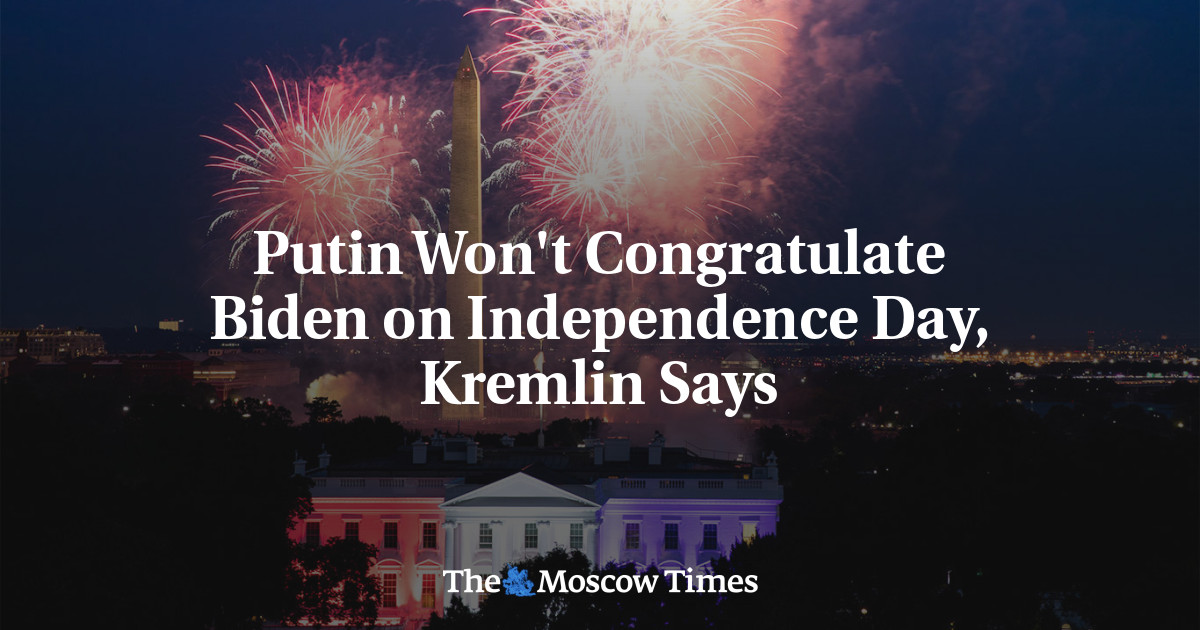 Putin Won’t Congratulate Biden on Independence Day, Kremlin Says