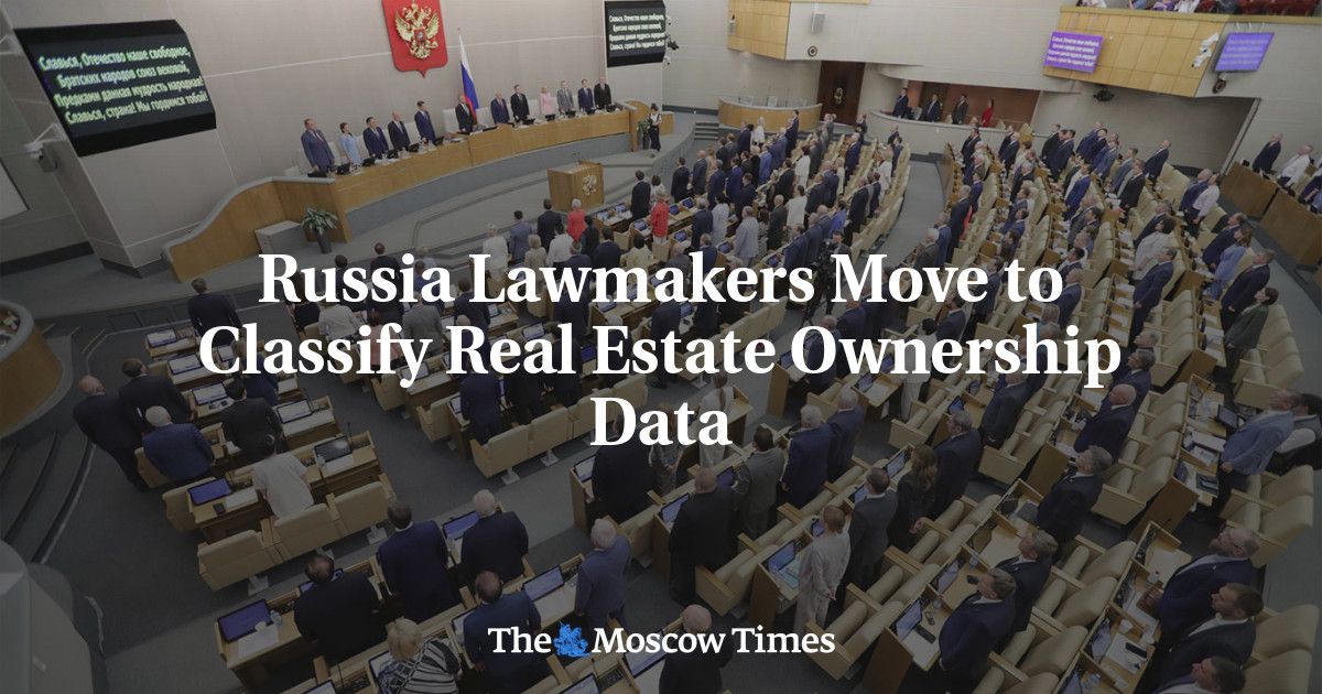 Russia Lawmakers Move to Classify Real Estate Ownership Data