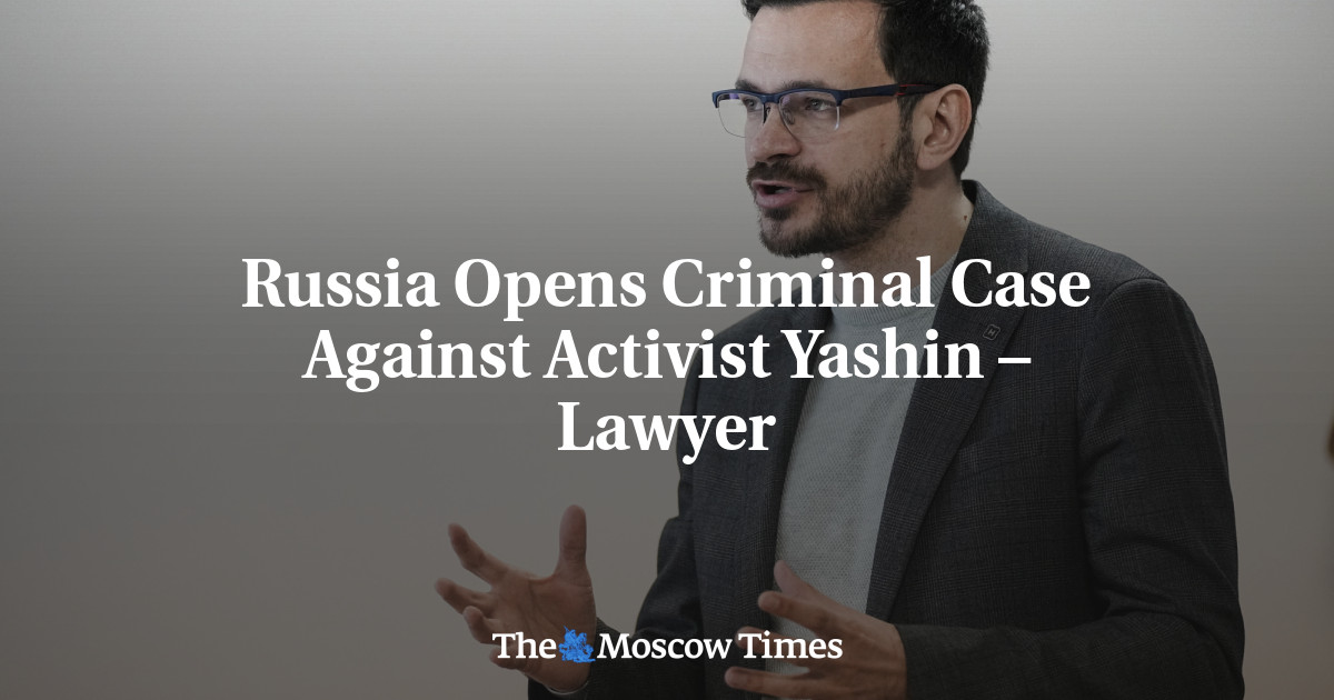 Russia Opens Criminal Case Against Activist Yashin – Lawyer
