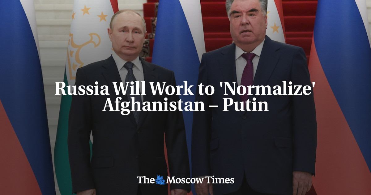 Russia Will Work to ‘Normalize’ Afghanistan – Putin
