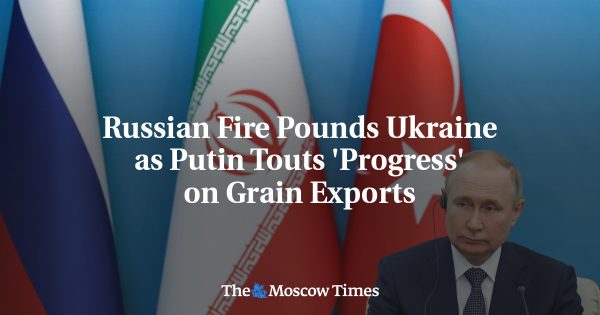 Russian Fire Pounds Ukraine as Putin Touts ‘Progress’ on Grain Exports