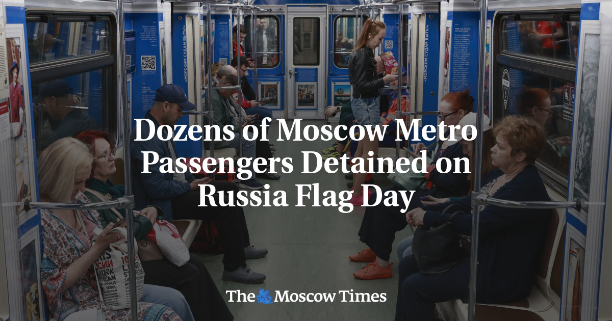 Dozens of Moscow Metro Passengers Detained on Russia Flag Day