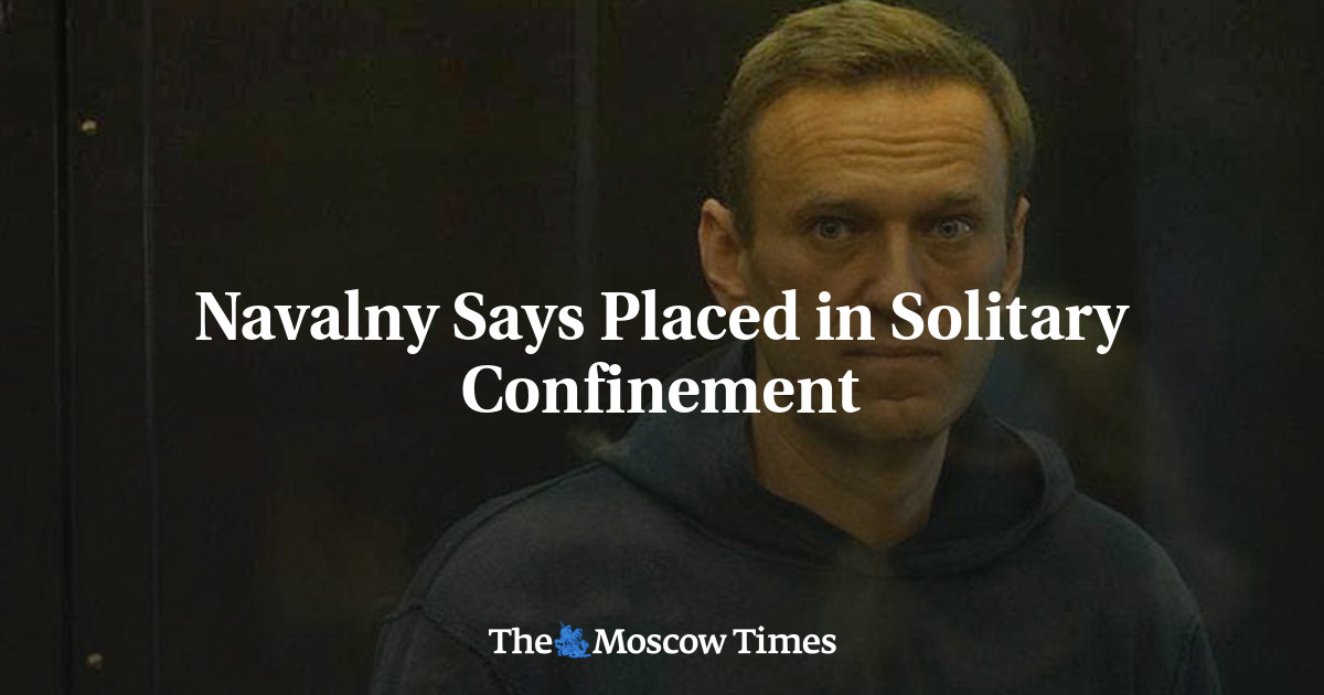 Navalny Says Placed in Solitary Confinement