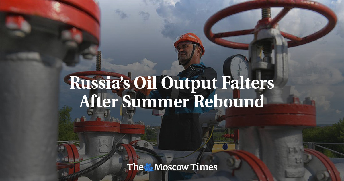 Russia’s Oil Output Falters After Summer Rebound