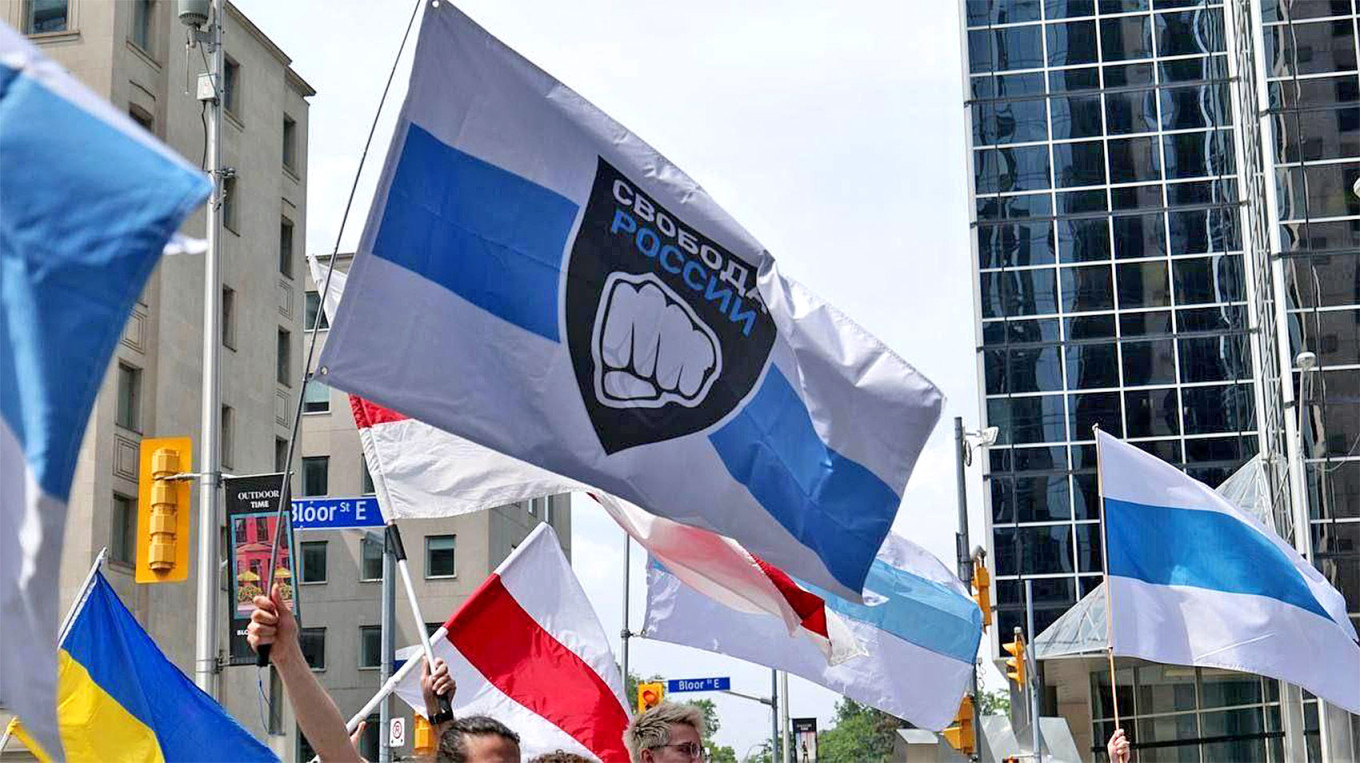  Rally in support of the Freedom of Russia Legion in Toronto, Canada. Freedom of Russia Legion 