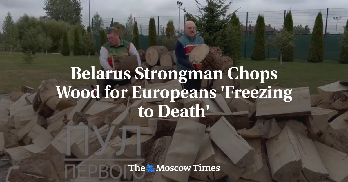 Belarus Strongman Chops Wood for Europeans ‘Freezing to Death’
