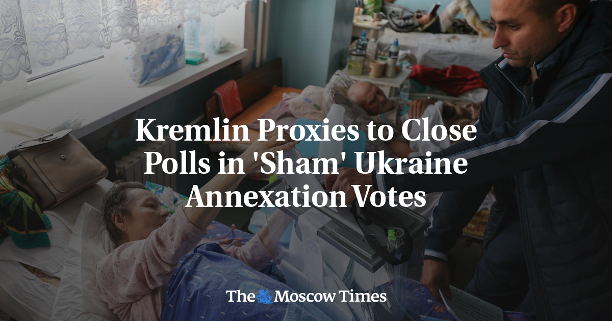 Kremlin Proxies to Close Polls in ‘Sham’ Ukraine Annexation Votes