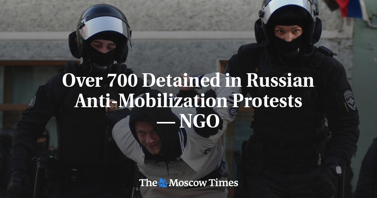 Over 700 Detained in Russian Anti-Mobilization Protests — NGO