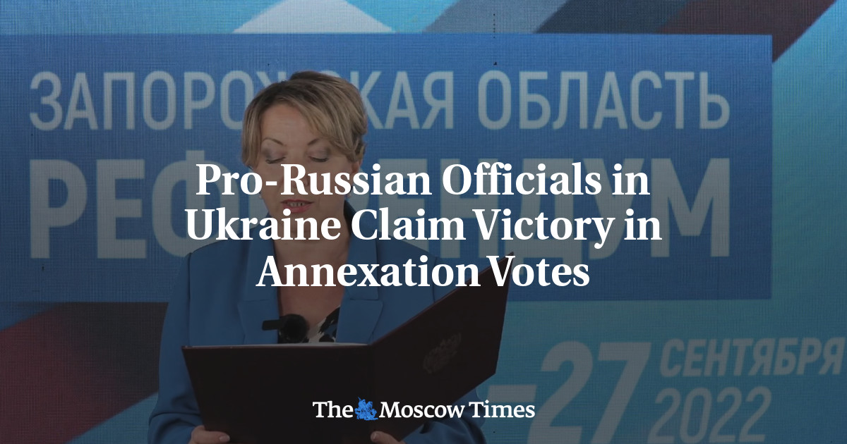 Pro-Russian Officials in Ukraine Claim Victory in Annexation Votes