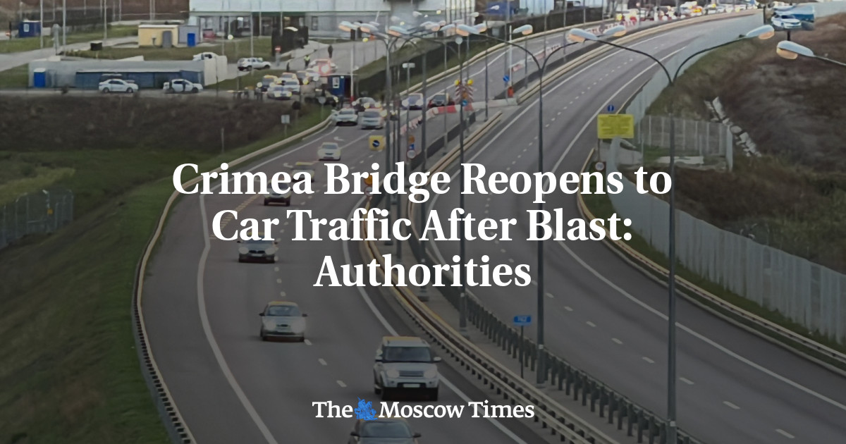 Crimea Bridge Reopens to Car Traffic After Blast: Authorities