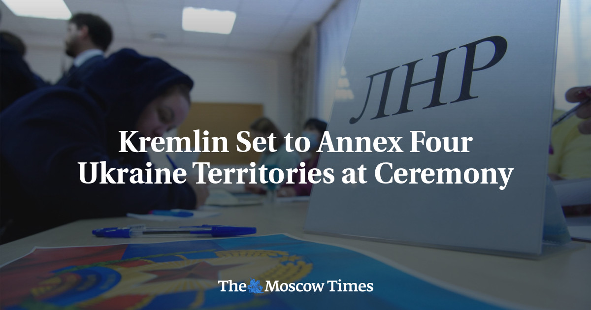 Kremlin Set to Annex Four Ukraine Territories at Ceremony