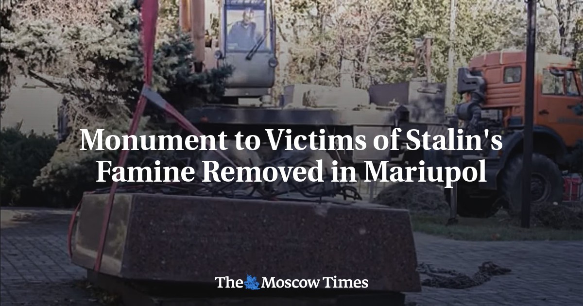 Monument to Victims of Stalin’s Famine Removed in Mariupol