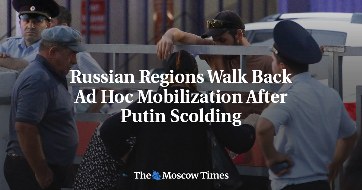 Russian Regions Walk Back Ad Hoc Mobilization After Putin Scolding