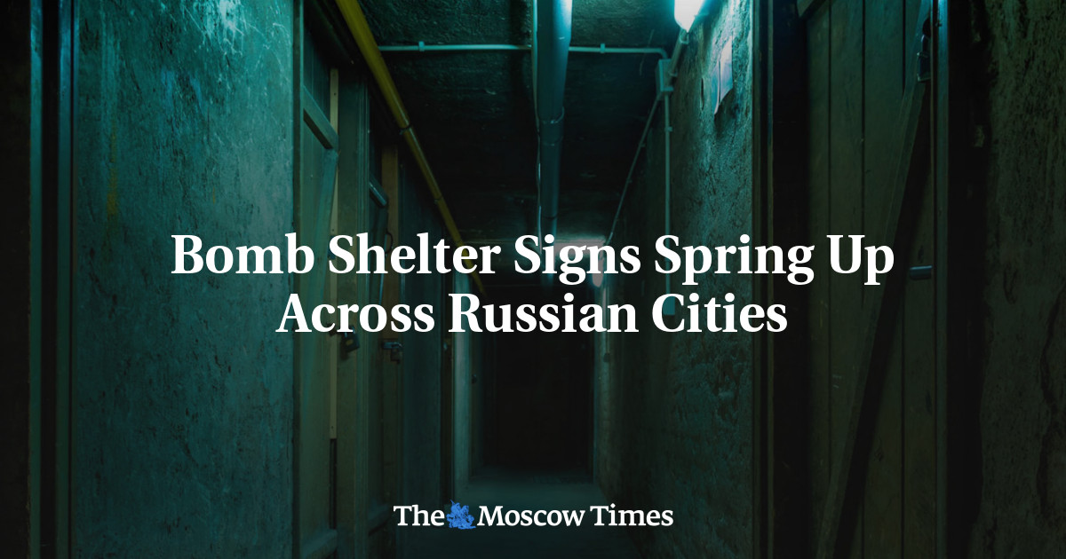 Bomb Shelter Signs Spring Up Across Russian Cities