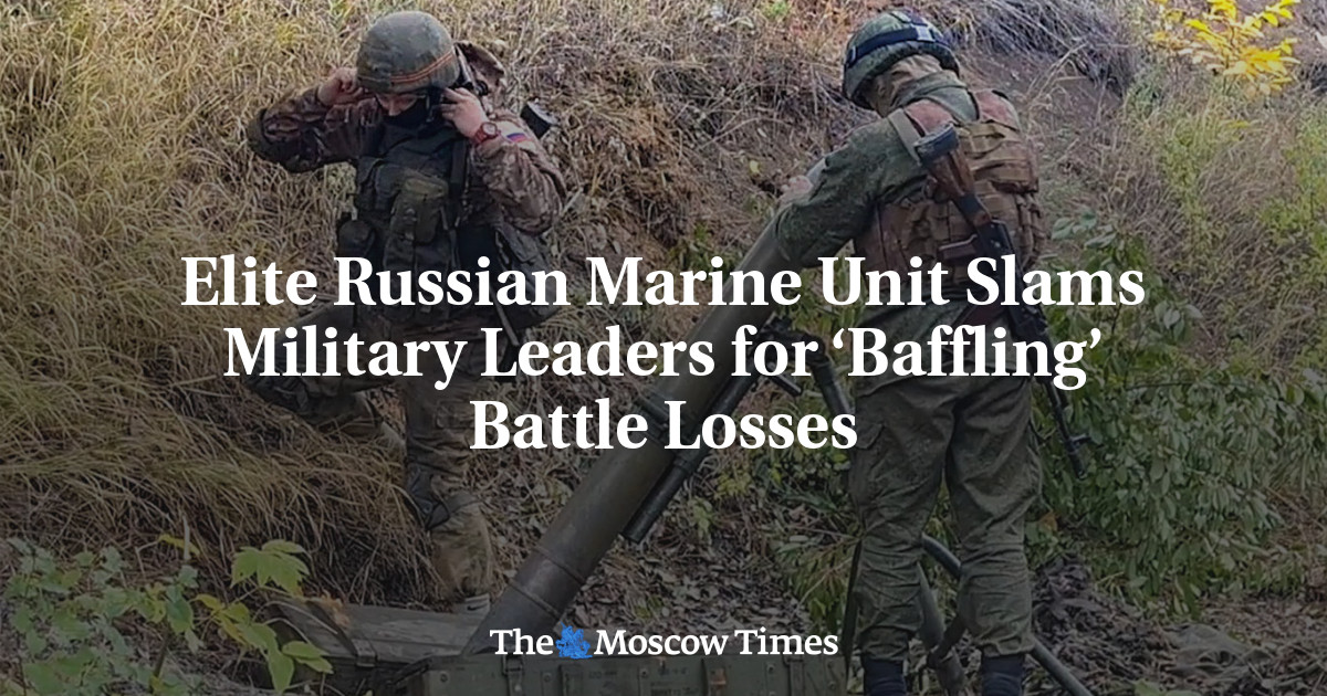 Elite Russian Marine Unit Slams Military Leaders for ‘Baffling’ Battle Losses