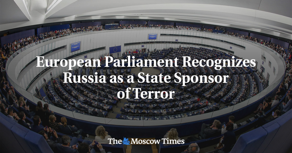 European Parliament Recognizes Russia as a State Sponsor of Terror