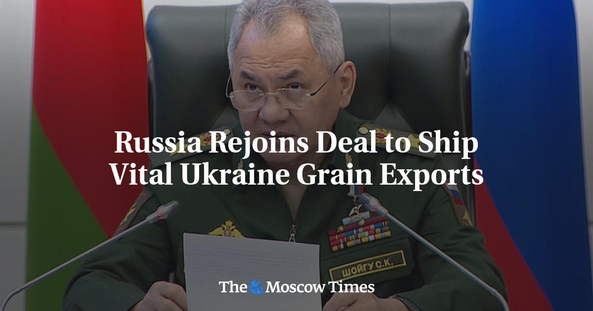 Russia Rejoins Deal to Ship Vital Ukraine Grain Exports