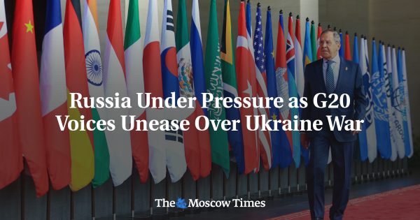 Russia Under Pressure as G20 Voices Unease Over Ukraine War