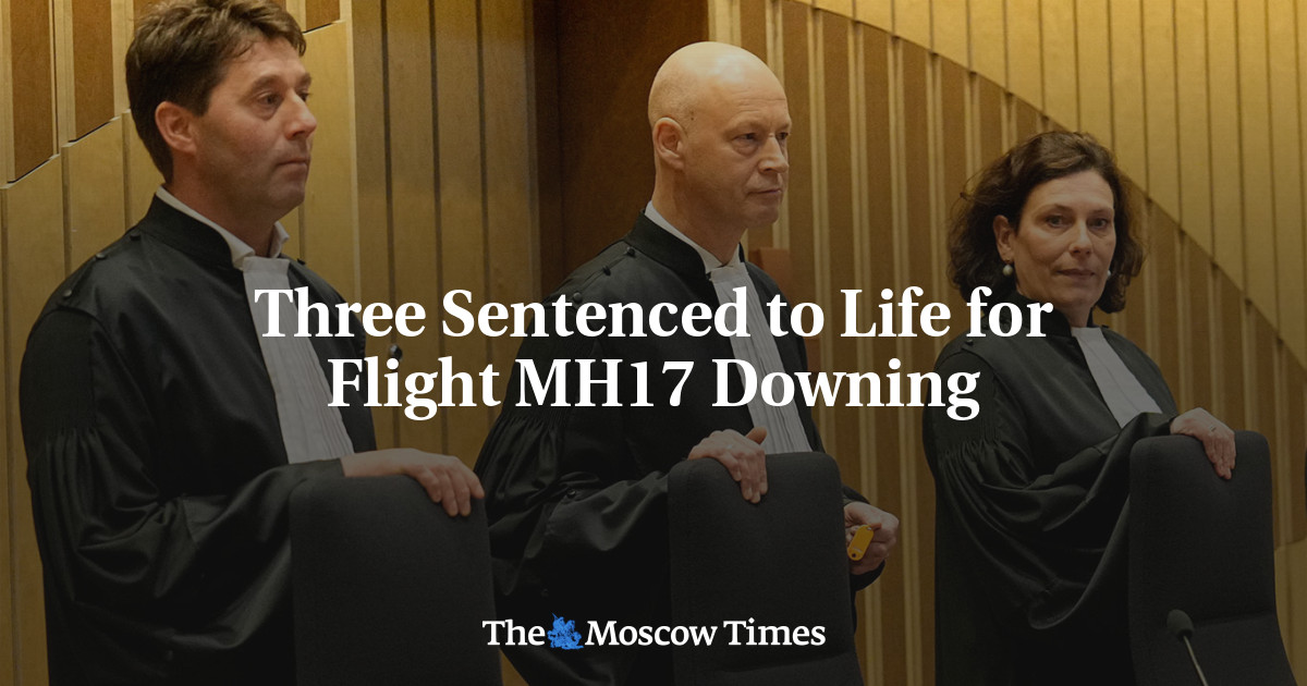 Three Sentenced to Life for Flight MH17 Downing