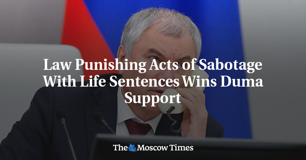 Law Punishing Acts of Sabotage With Life Sentences Wins Duma Support