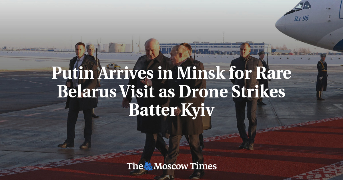 Putin Arrives in Minsk for Rare Belarus Visit as Drone Strikes Batter Kyiv