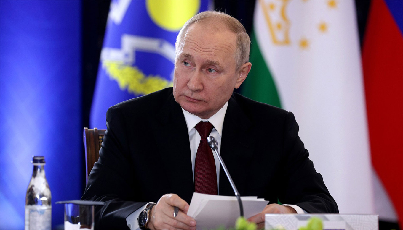  Russian President Vladimir Putin at the CSTO summit in Yerevan in November. kremlin.ru 