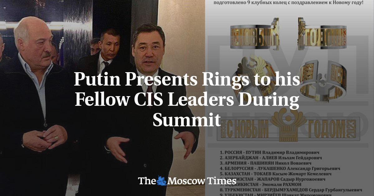 Putin Presents Rings to his Fellow CIS Leaders During Summit