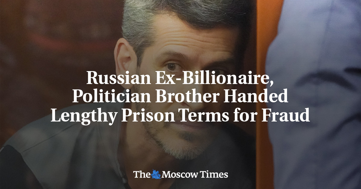 Russian Ex-Billionaire, Politician Brother Handed Lengthy Prison Terms for Fraud