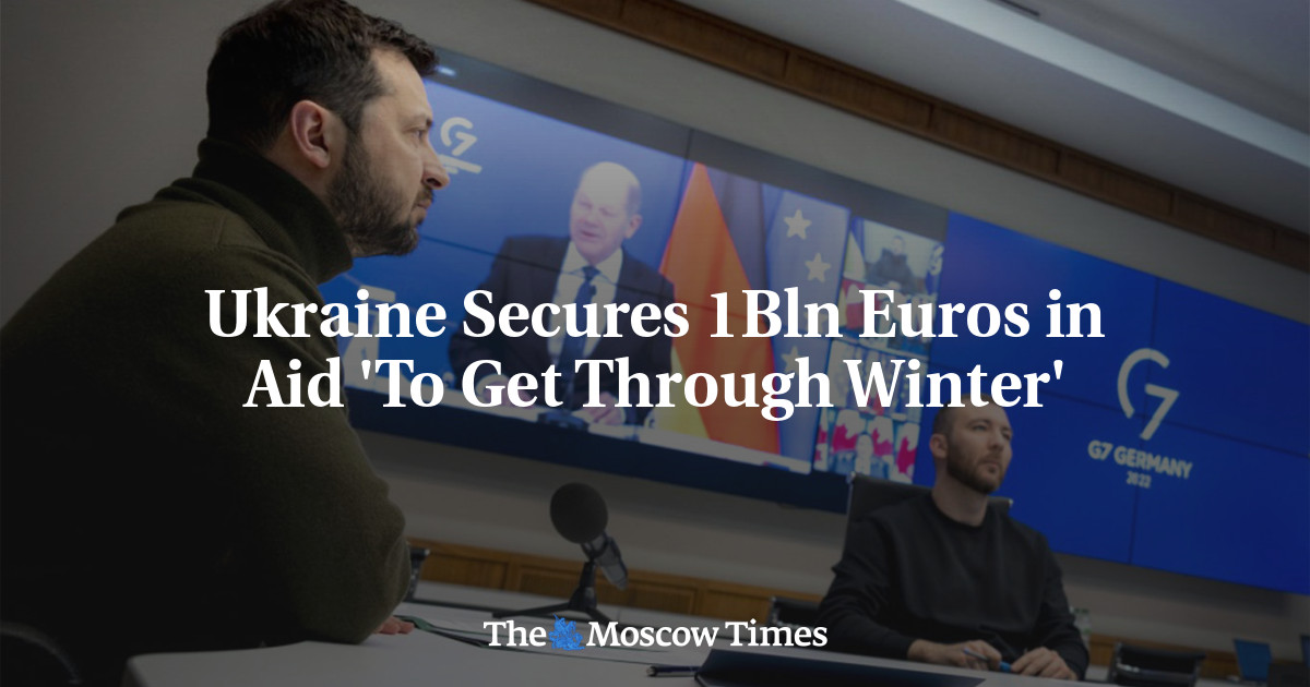 Ukraine Secures 1Bln Euros in Aid ‘To Get Through Winter’